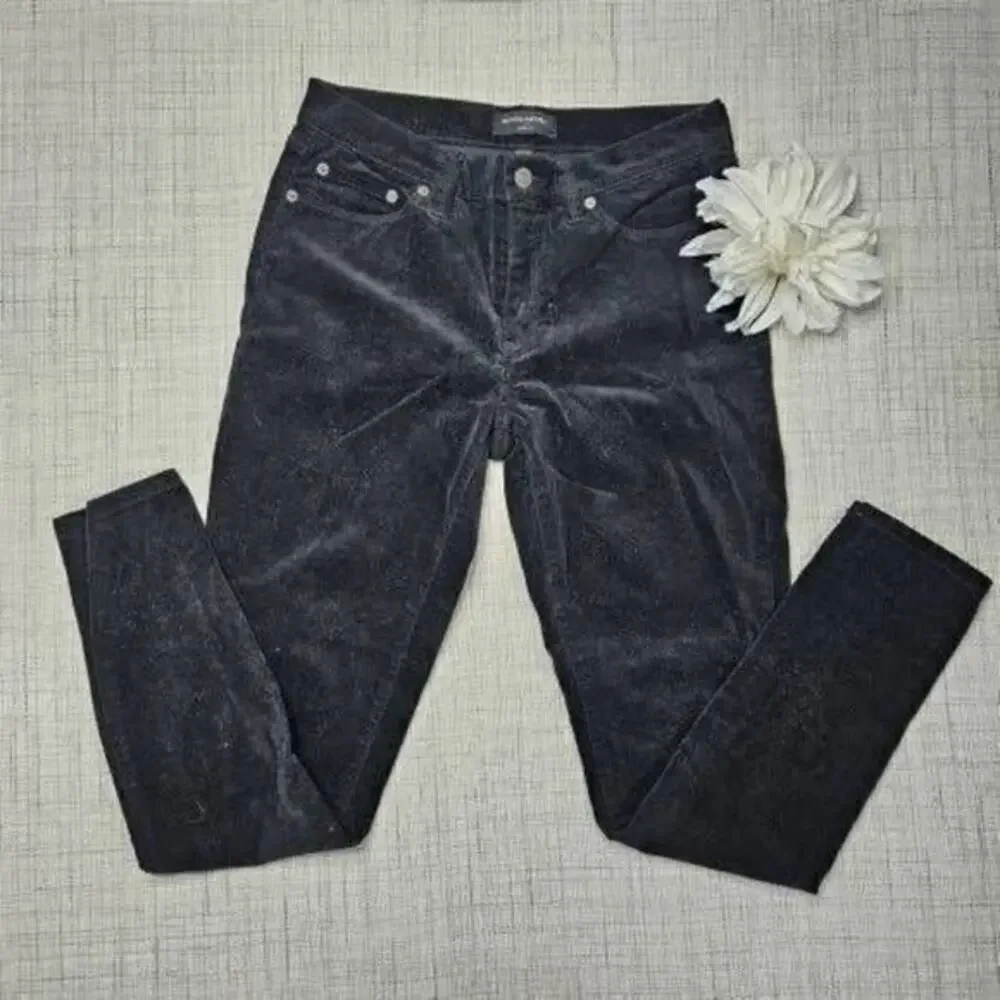 Banana Republic Womens Black High Rise Corduroy Skinny Pants Size‎ 27